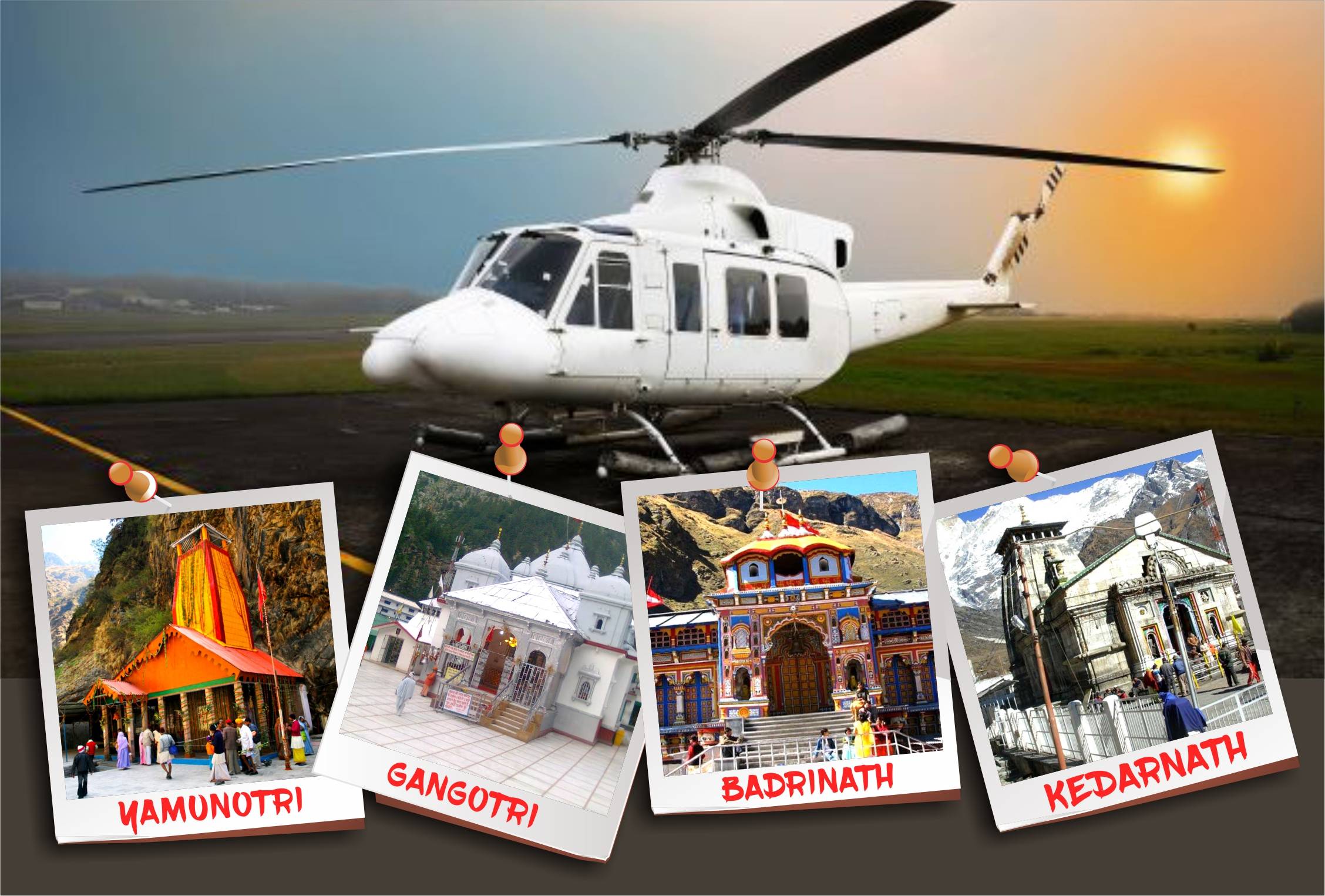 Chardham Yatra By Helicopter Booking 2023, 6D/5N @190K